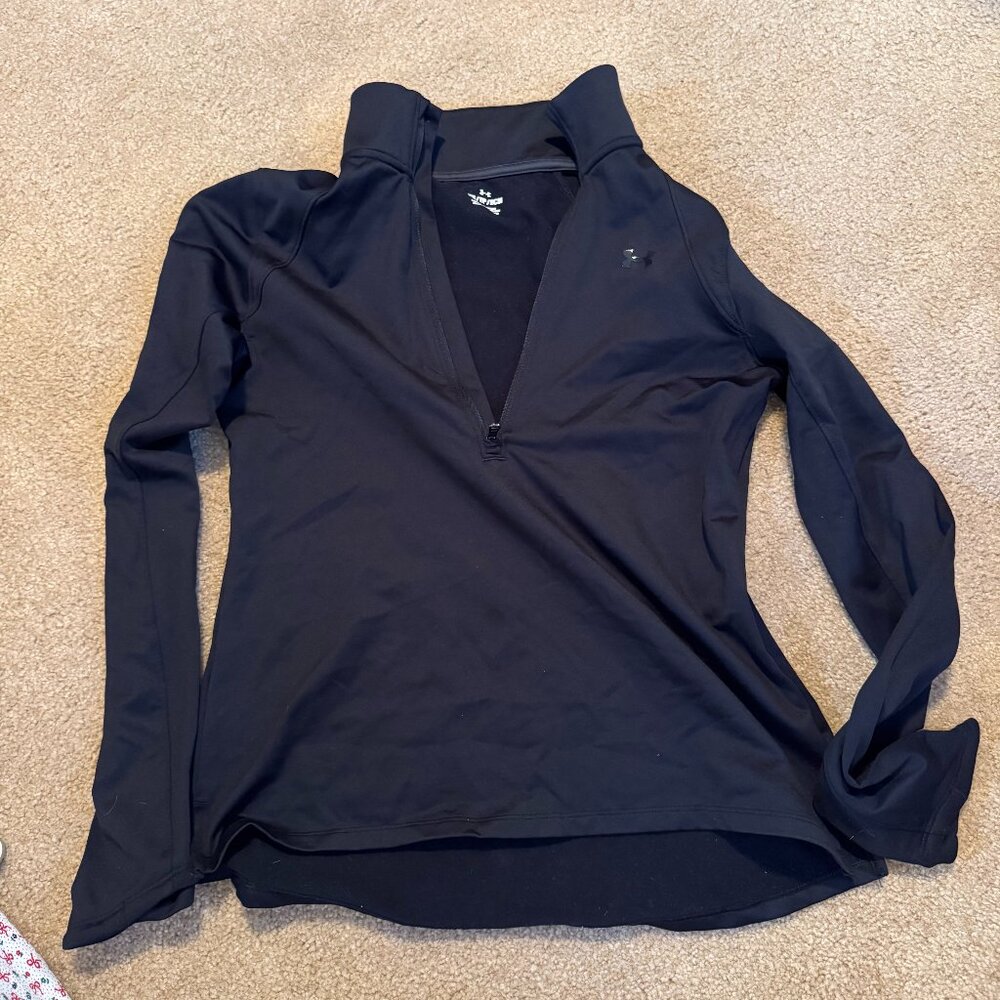 UNDER ARMOUR BLACK XS QUARTER PULLOVER